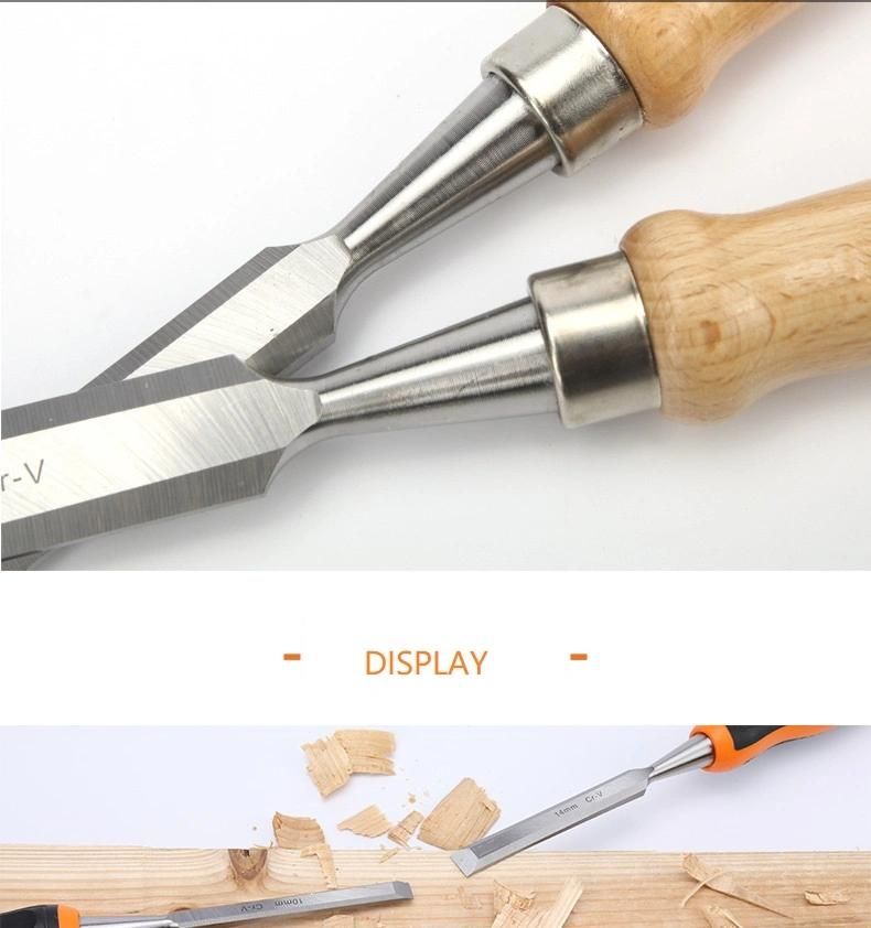 Wooden Handle Wood Carving Chisels Wood Flat Chisels (SED-FCW)