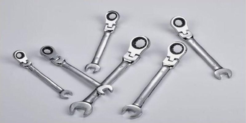 12PCS 8-19mm Combination Ratchet Wrench Torque Spanner Set