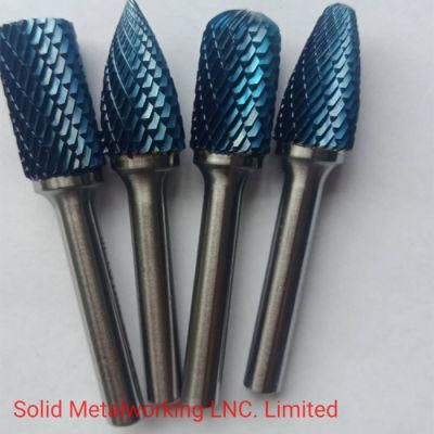 Blue Coating Tungsten Carbide Bur with 13 Head Shapes