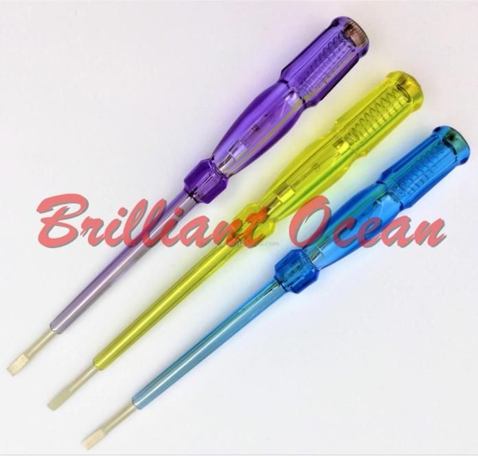 Electronic Test Pen Hand Tools Transparent Handle Screwdriver