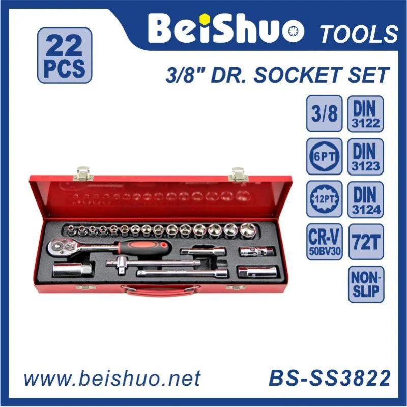 22PC 3/8′′ Dr. Socket Set