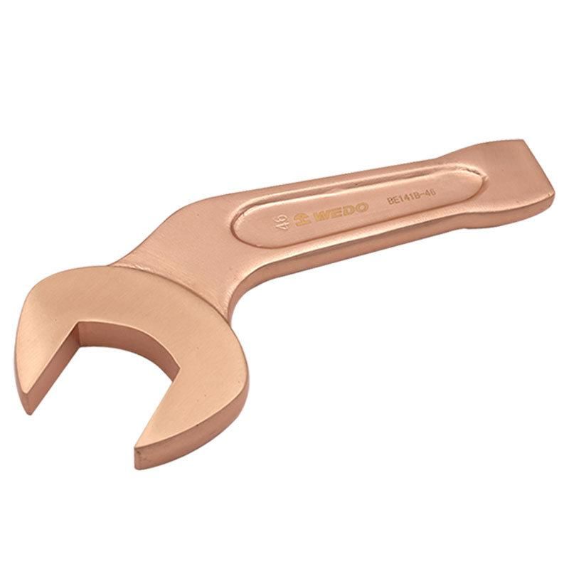 WEDO Beryllium Copper Wrench Non-Magnetic/Sparking 45 Degree Bent Striking/Slogging Open Spanner