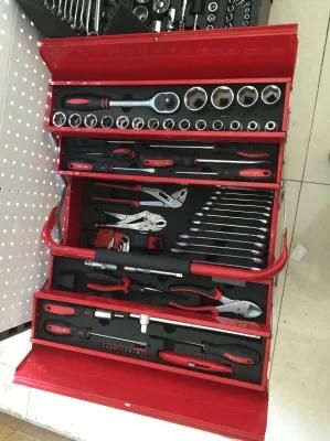 77PCS Red Metal Box Tools Set