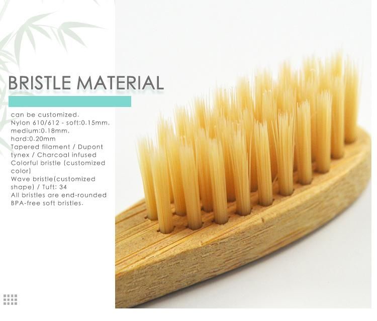 Wholesale Bamboo Bristles Eco Friendly Recyclable 4 Pack Biodegradable Vegan Gift Organic Bamboo Toothbrush