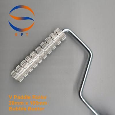 20mm X 100mm Aluminium V Paddle Roller for FRP Defoaming
