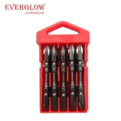 5 Pieces Set of CRV Double Head Screwdriver Bits