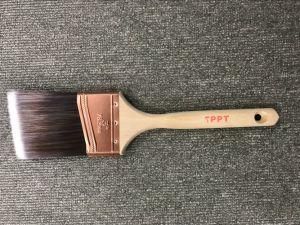 Tapered Filaments Material Angle Paint Brush with Wooden Handle