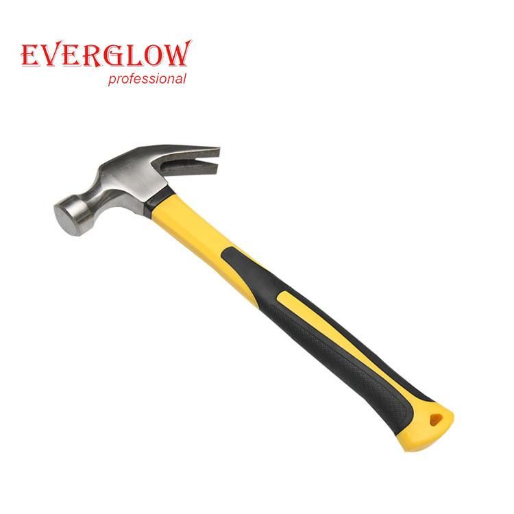 Professional Carbon Steel Fiberglass Handle Claw Hammer
