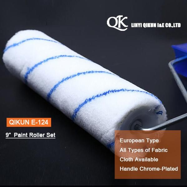 E-123 Hardware Decorate Paint Hand Tools Acrylic Polyester Mixed Yellow Double Strips 9" Paint Roller