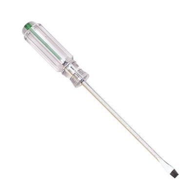 Hand Tools 4*100mm Transparent Handle Flat/Straight/Slotted Head Screwdriver