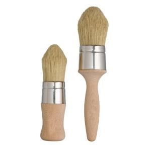 Round Brush Chalked Paint Two Brush Set Use with All Brands of Chalked Paint