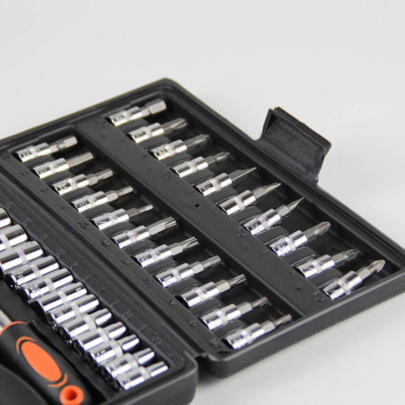 46PCS Adjustable Hand Tool Socket Set Ratchet Wrench