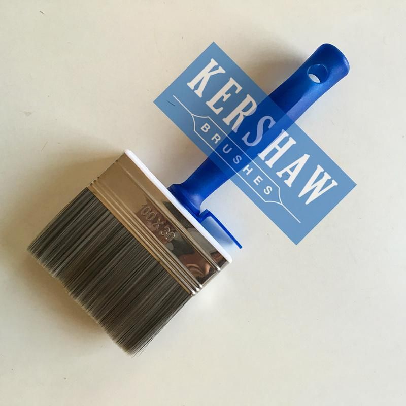Paint Brush (paintbrush, 100% pure gray bristle flat brush with plastic handle)