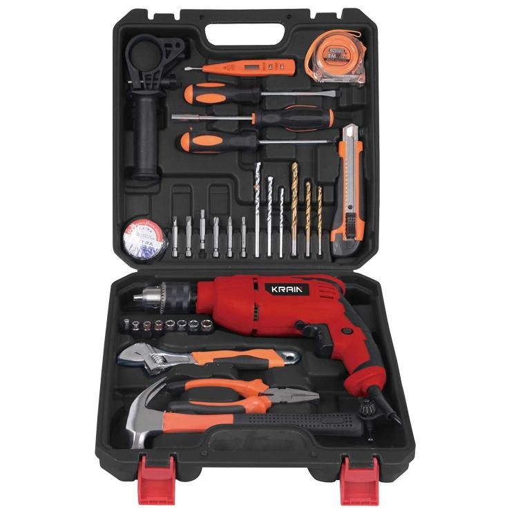 Knife Saw Pliers Heat Hammer Drill Hand Power Tools Kit