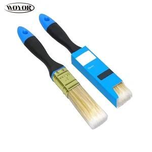 Flat Paint Brush with Rubber Plastic Handle