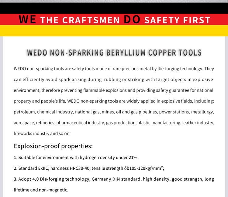 WEDO Beryllium Copper Non-Sparking Hearing Needle Bam/FM/GS Certified