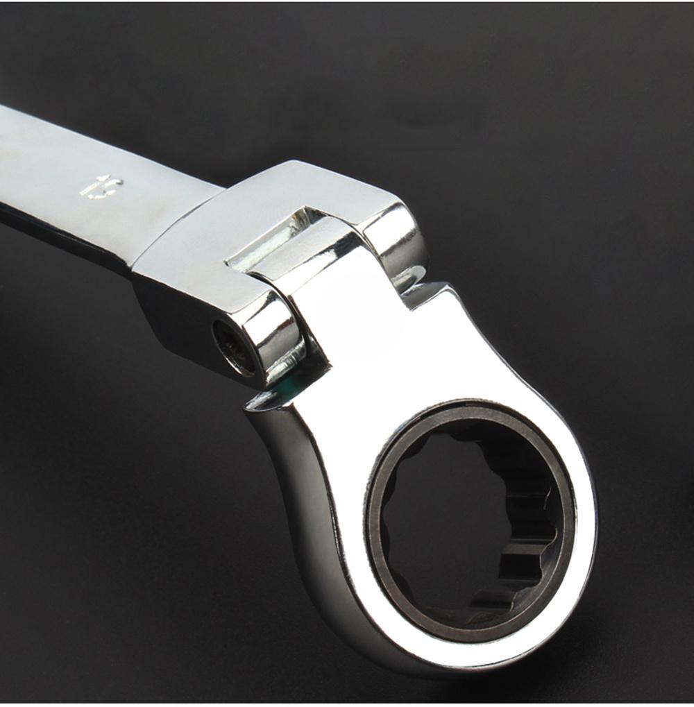 Combination Ratchet Wrench with Flexible Head