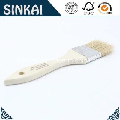 White China Bristle Chip Brushes with Wood Handle