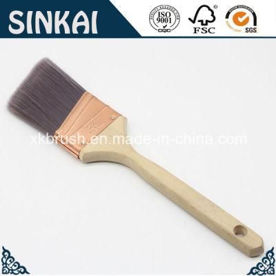 Angled with Wood Sash Handle Brush