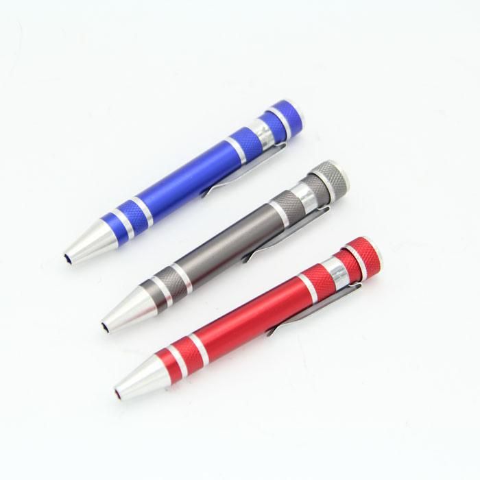 Mini Pocket 8 in 1 Promotional Pen Screwdriver Kit