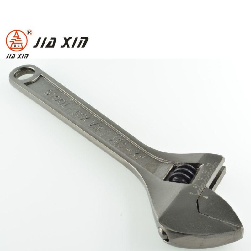 European Style Adjustable Wrench with Black Nickel Plated Spanner