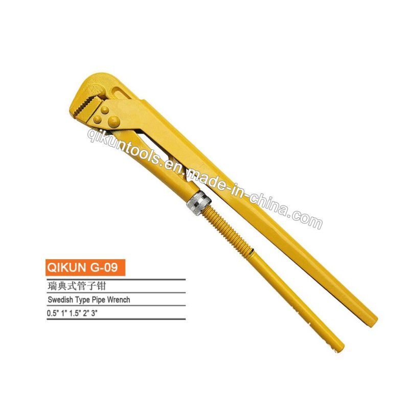 G-07 Construction Hardware Hand Tools Rubber Dipped Offset Type Pipe Wrench