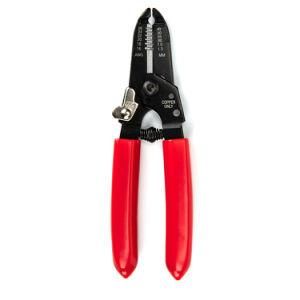 Manual Handle Carbon Steel Cutting Stripping Hand Tool Cable Red Wire Stripper Pliers
