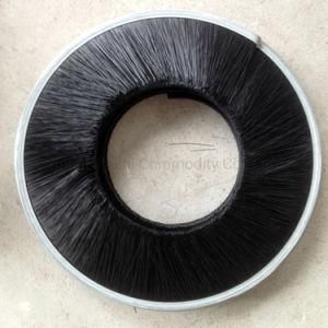 Black Aluminum Alloy Holder Nylon Bristle Strip Brush for Cleaning Door and Windows