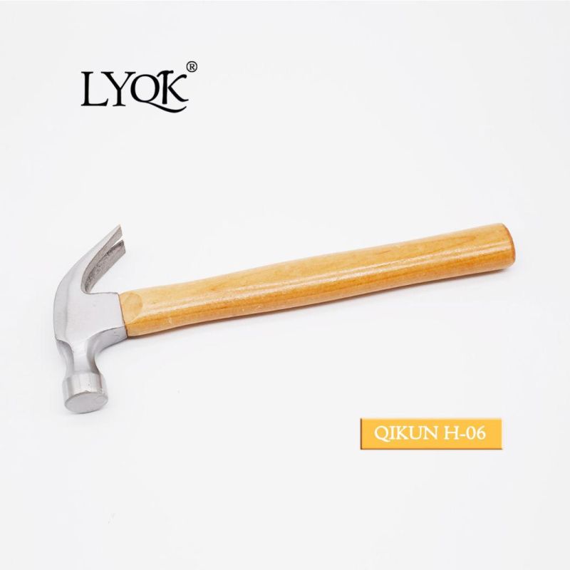 H-05 Hardware Construction Hand Tools Painted Wooden Handle French Type Claw Hammer