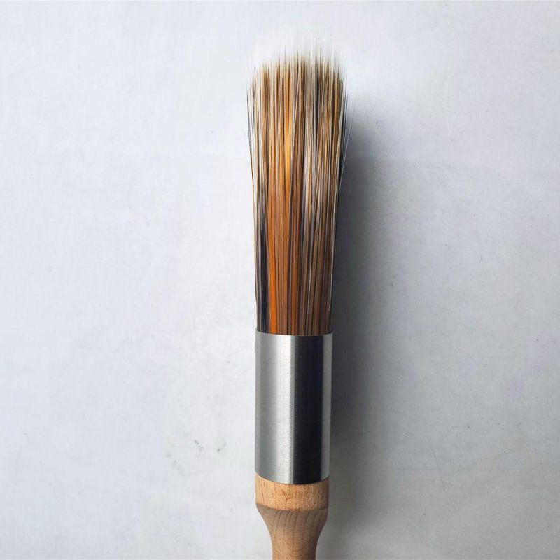 2.5inch Flat Paint Brushes Wooden Handle Seamless Painting Brush