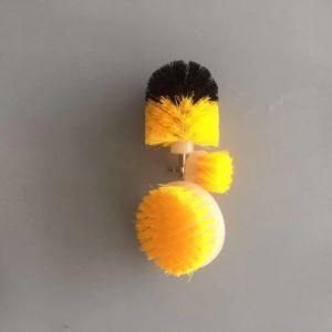 Yellow Bristle Nylon Brush Drill Set for Cleaning All Purpose Car Cleaning Drill Brush