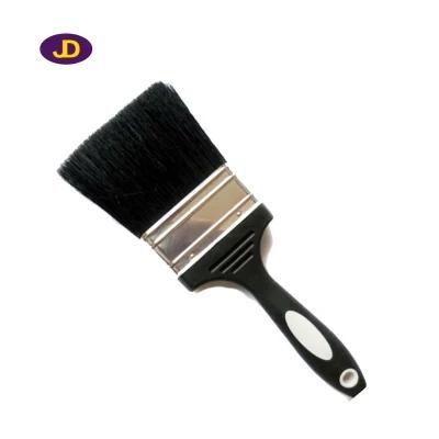 Polished Wooden Handle Pure White Boiled Bristle Painting Tool