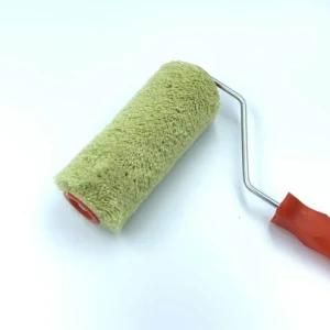 Paint Roller: 4&quot; --10&quot; European Style Green Acrylic Pattern Paint Roller 18mm Nap, Chrome-Plated