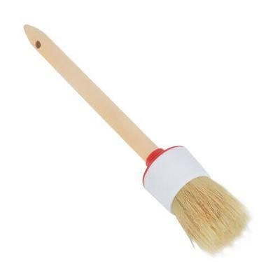 White Bristle Blend Round Wooden Handle Brush (GMPB020)