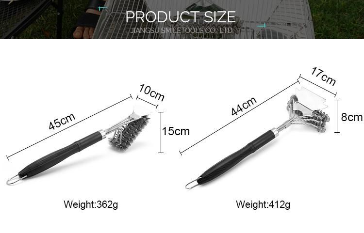 Wire Grill Brush BBQ Brush for Grill Cleaning Custom Logo Plastic Detachable Handle Wire Brush