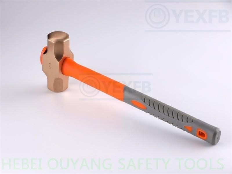 Non-Sparking Sledge Copper Beryllium Hammer with Fiberglass Handle, 1000 G