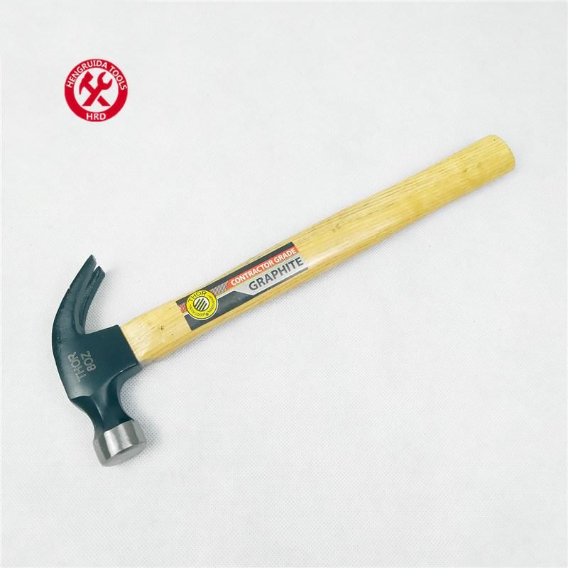 Claw Hammer with Bleached Wooden Handle