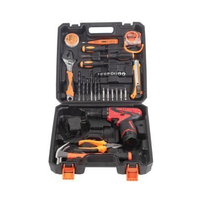 Impact Drill Repair Toolbox Small Hand Tool Kit Set with Various Hand Tools