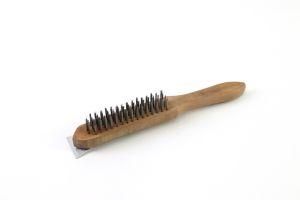 2020 Portable Copper Stainless Steel Wire Brush with Wooden Handle and Blade