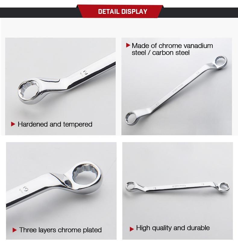 Double Offset Ring Spanner Carbon Steel Cr-V Material