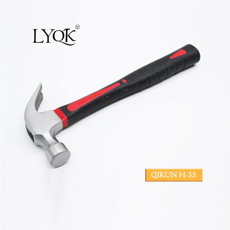 H-55 Construction Hardware Hand Tools Plastic Coated Handle German Type Claw Hammer