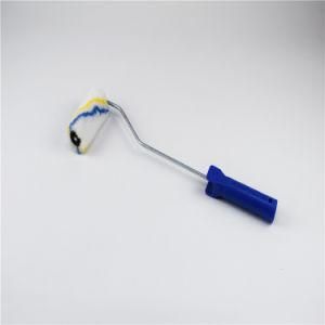 Blue Handle Blue and Yellow Stripe Roller Brush Hardware Tool on White
