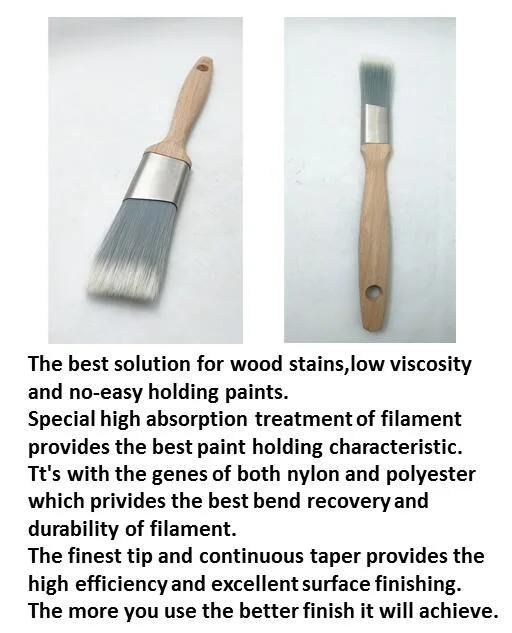 Factory Produces High Quality Paint Brush with Round Wooden Handle