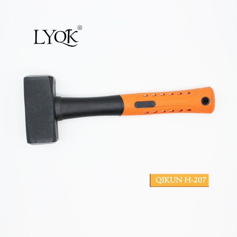 H-205 Construction Hardware Hand Tools Plastic Coated Handle German Type Stoning Stone Hammer