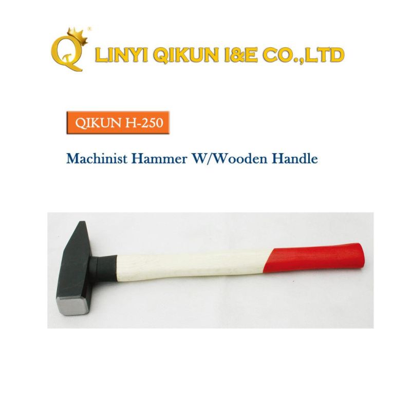 H-245 Construction Hardware Hand Tools Fiberglass Rubber Handle German Type Machinist′s Hammer
