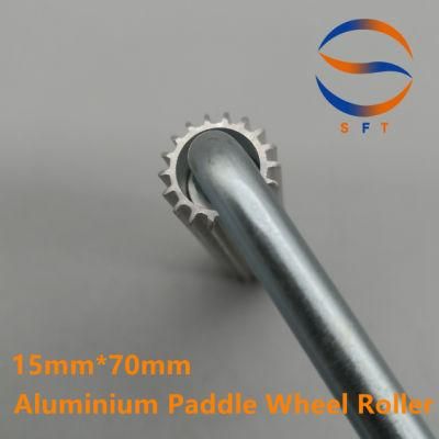 15mm Diameter Aluminum Paddle Wheel Roller Fiberglass Roller for Laminating