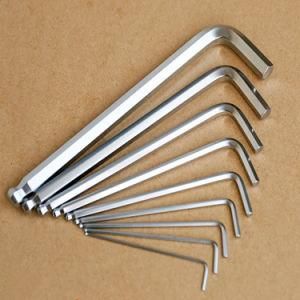 9PCS Metric Long Type Pearl Chrome Plated Ball End Hex L Key Wrench Set