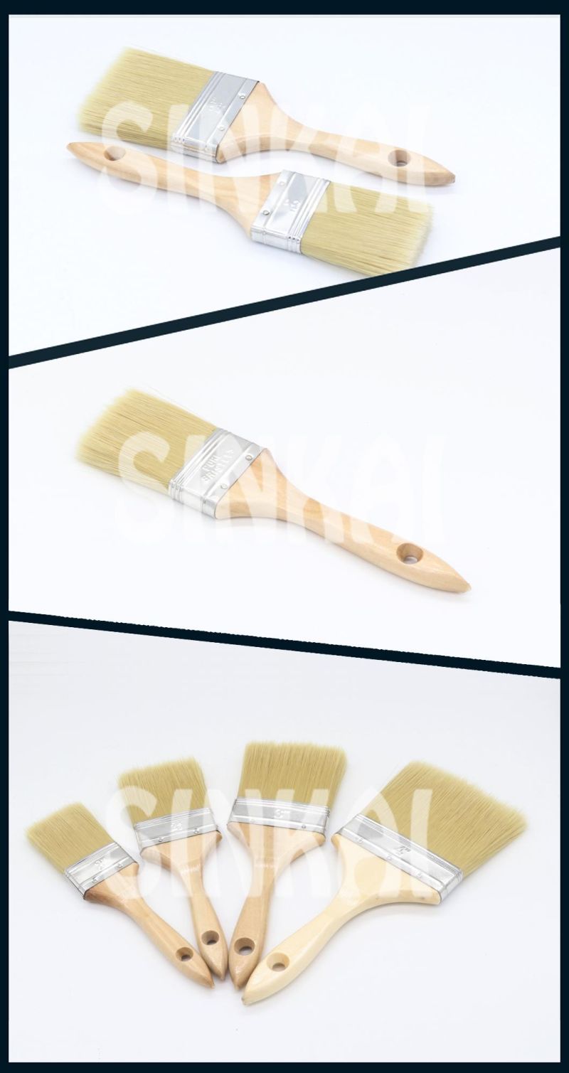 Us Market Synthetic Filament Wooden Handle Paint Brush