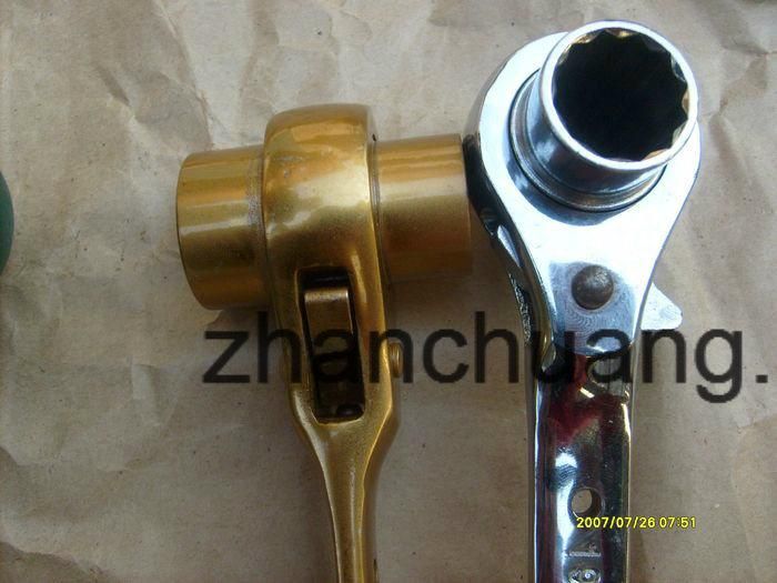 Chrome Plated Cr-V Steel Socket Ratchet Wrench