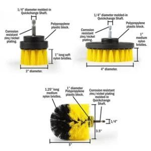 3PCS Drill Brush Scrub Attachment Kit Power Scrubber Cleaning Brush